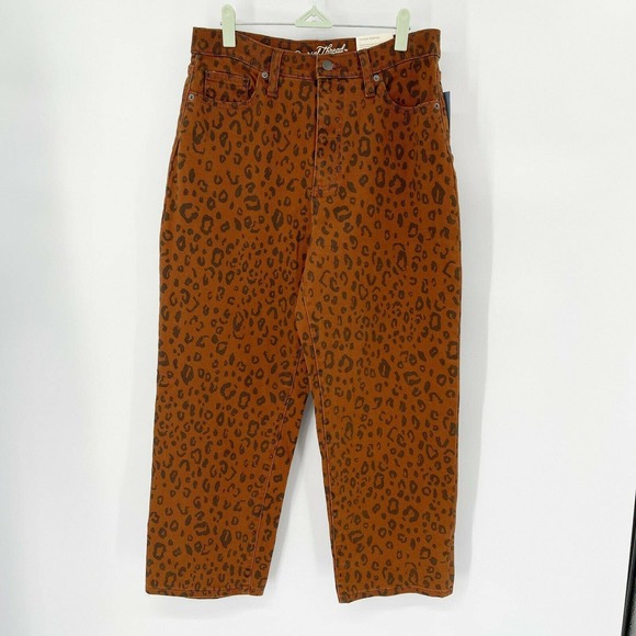 Universal Thread Denim - Universal Thread Leopard Vintage Straight Jeans Sz 8 Brown High Waisted
